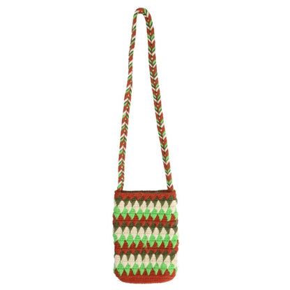 Marni MARNI MARKET Chessboard Knit Multi-Color Shoulder Bag