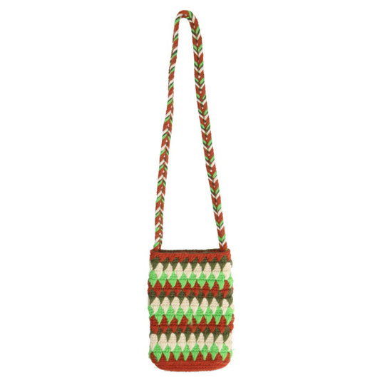 Marni MARNI MARKET Chessboard Knit Multi-Color Shoulder Bag