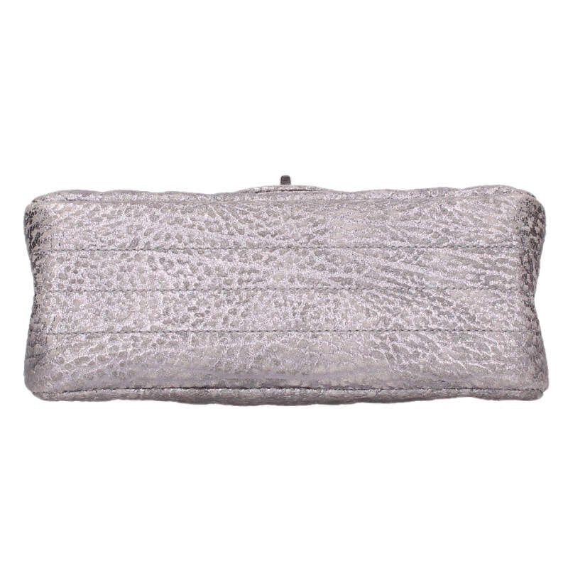 CHANEL 2.55 Quilted Double Flap Bag Silver Size ONE SIZE