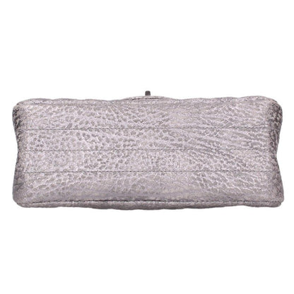 CHANEL 2.55 Quilted Double Flap Bag Silver Size ONE SIZE
