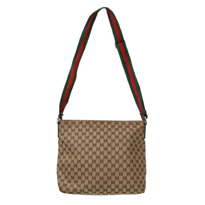 GUCCI GG Canvas Shoulder Bag Beige Size ONE SIZE