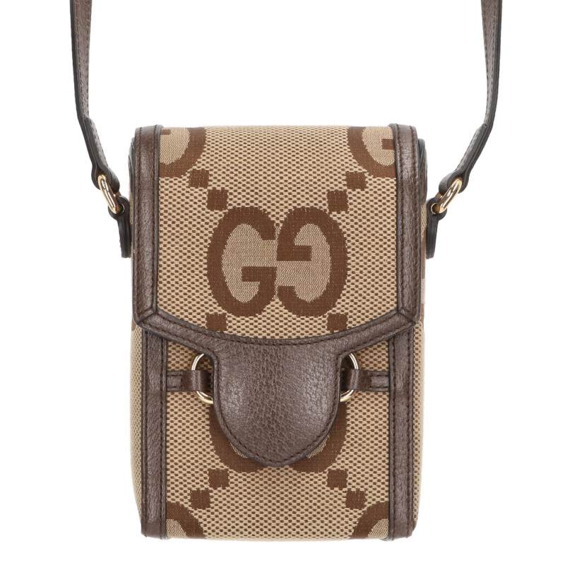 GUCCI Horsebit GG Supreme Shoulder Bag Beige Size ONE SIZE
