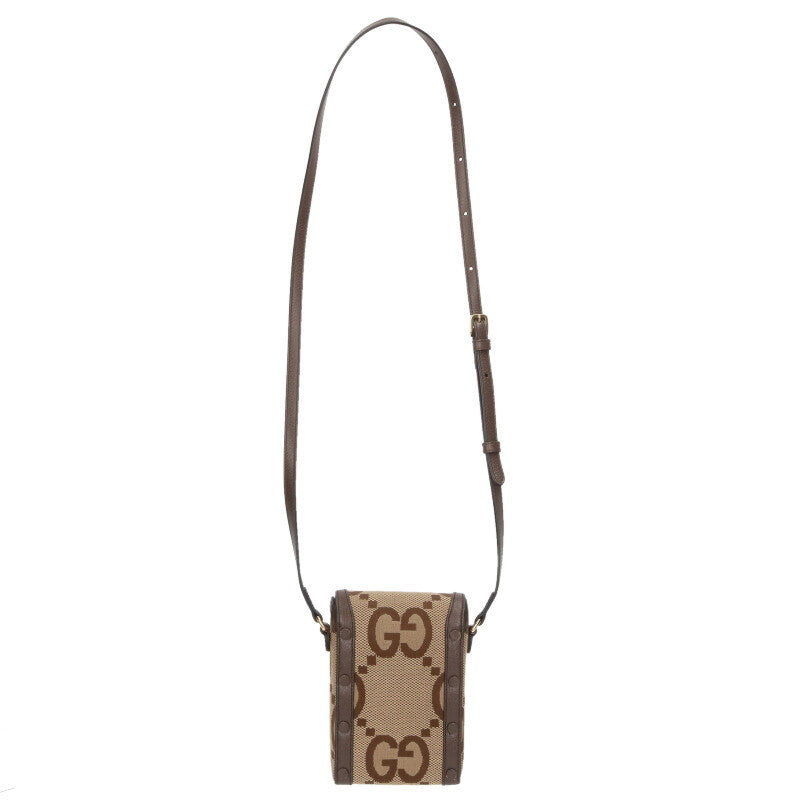 GUCCI Horsebit GG Supreme Shoulder Bag Beige Size ONE SIZE