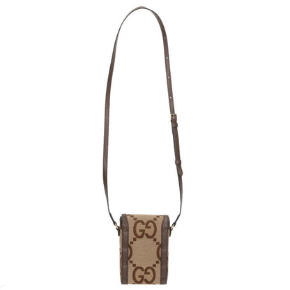 GUCCI Horsebit GG Supreme Shoulder Bag Beige Size ONE SIZE