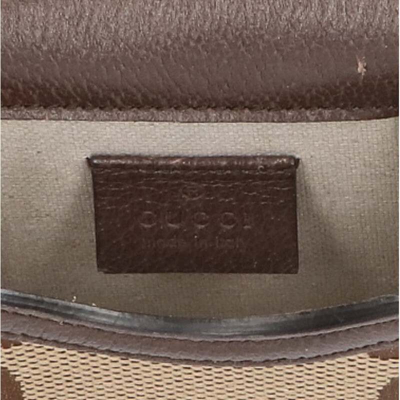 GUCCI Horsebit GG Supreme Shoulder Bag Beige Size ONE SIZE