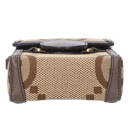 GUCCI Horsebit GG Supreme Shoulder Bag Beige Size ONE SIZE