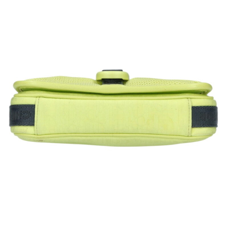 DIOR Oblique Satin Shoulder Bag Yellow Size ONE SIZE