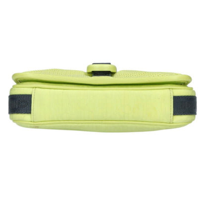 DIOR Oblique Satin Shoulder Bag Yellow Size ONE SIZE