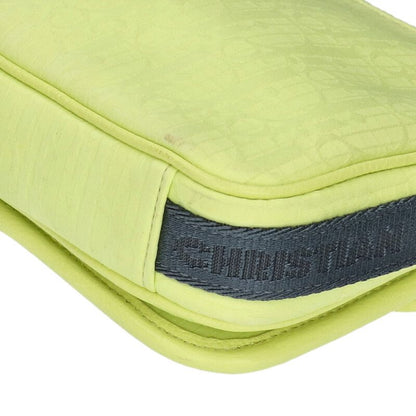 DIOR Oblique Satin Shoulder Bag Yellow Size ONE SIZE
