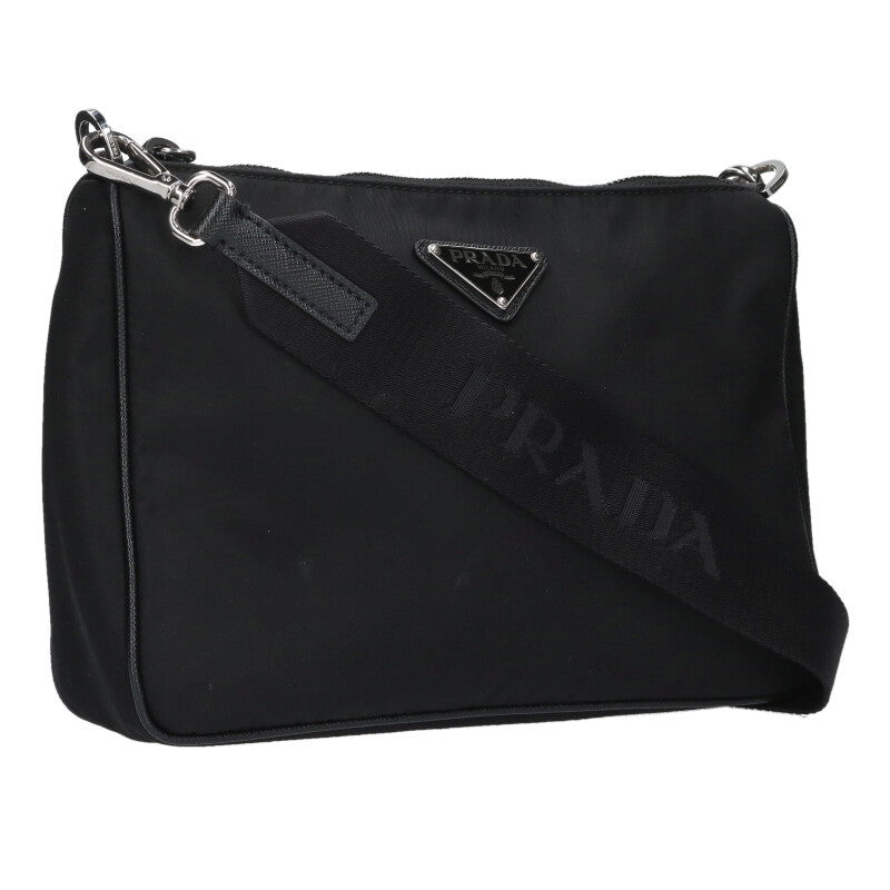 PRADA Triangle Logo Plate Nylon Pouch Shoulder Size ONE SIZE