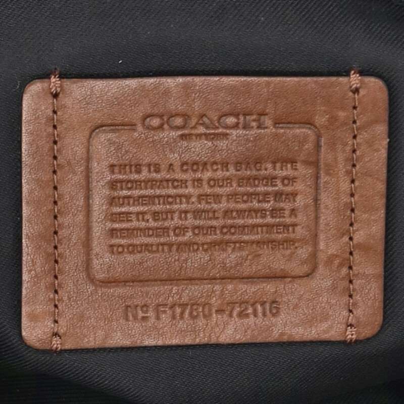 COACH Brown Metropolitan Map Leather Flap Bag Size ONE SIZE