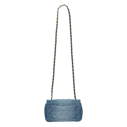 CHANEL Mini Matelasse 20 Gradient Denim Chain Bag Size 20