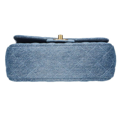 CHANEL Mini Matelasse 20 Gradient Denim Chain Bag Size 20