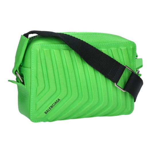 Balenciaga Leather Shoulder Bag Green