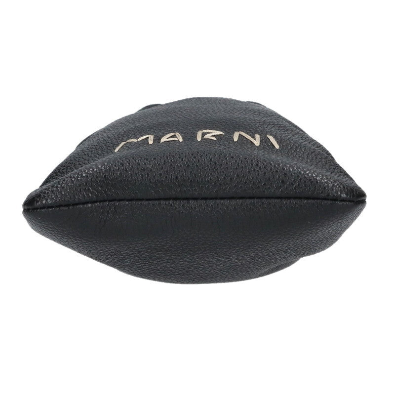 Marni Leather Phone Case Shoulder Bag Black