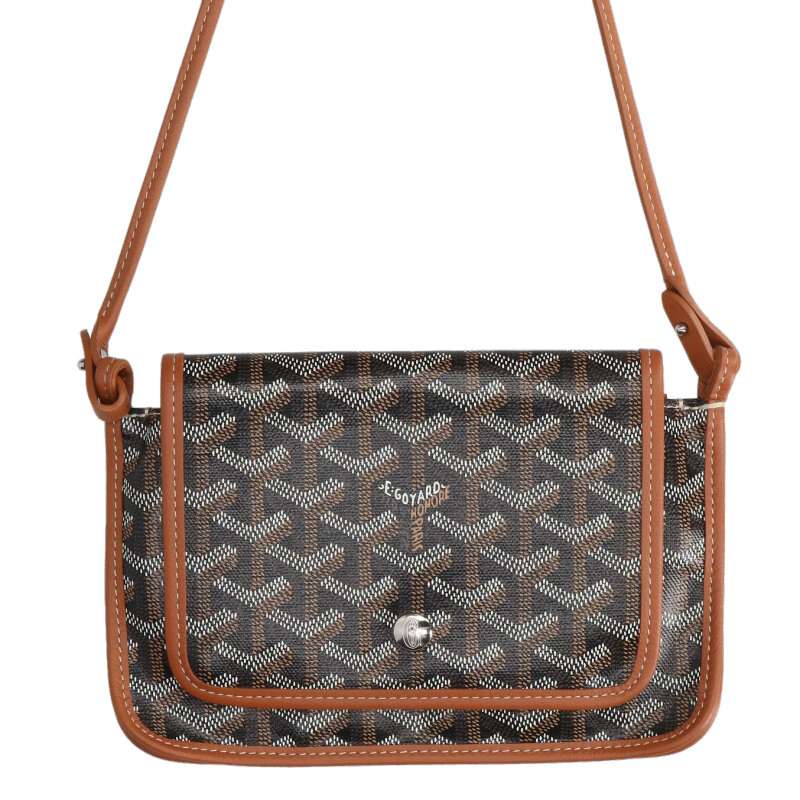 GOYARD Brown Plume PVC Wallet Pouch Shoulder Size ONE SIZE