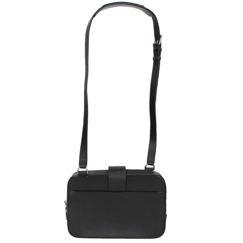 Balenciaga Leather Shoulder Bag Black x Silver