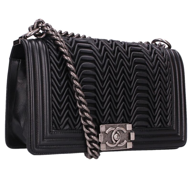 CHANEL Boy Chanel Embossed Lambskin Chain Size ONE SIZE