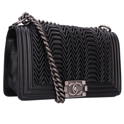 CHANEL Boy Chanel Embossed Lambskin Chain Size ONE SIZE