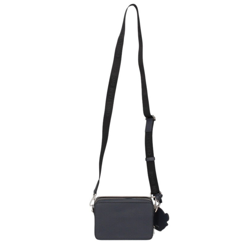 DIOR x STUSSY Logo Leather Shoulder Bag Navy Size ONE SIZE