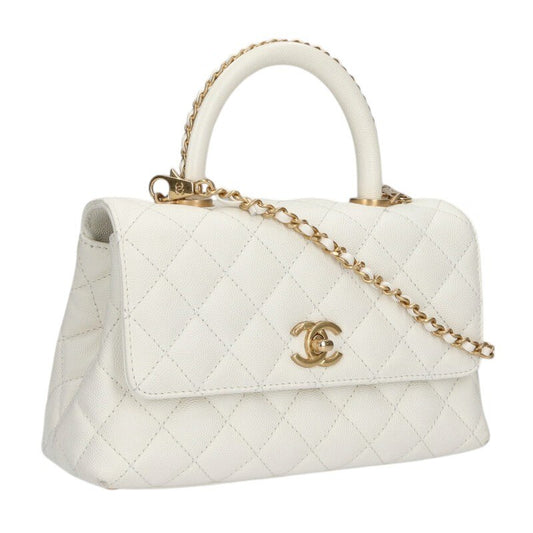 CHANEL Quilted Coco Top Handle 2-Way Shoulder Size ONE SIZE