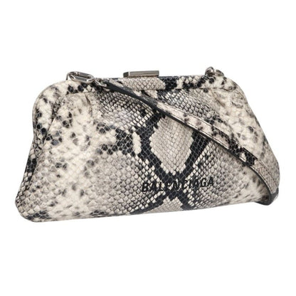 Balenciaga Logo Print Shoulder Bag White x Black