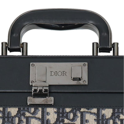 DIOR Oblique Lock Box 2-Way Shoulder Bag Beige Size ONE SIZE