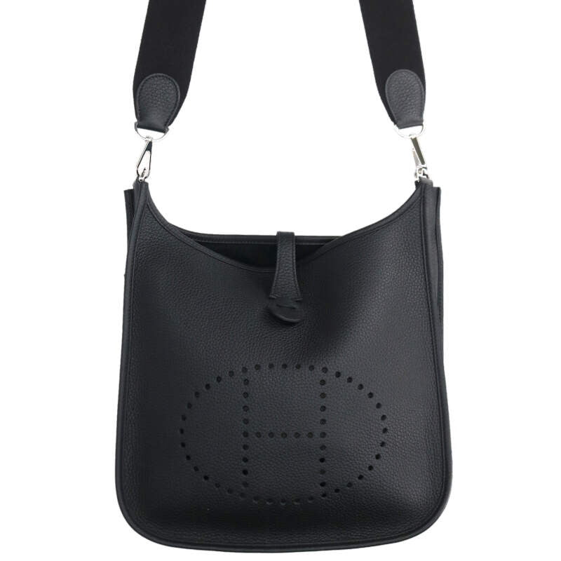 HERMES Evelyne 3 PM Taurillon Clemence Black Size ONE SIZE