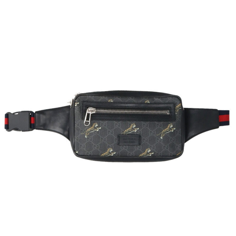 GUCCI GG Tiger Pattern Shoulder Bag Black Size ONE SIZE