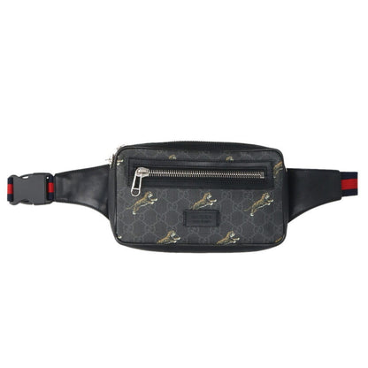 GUCCI GG Tiger Pattern Shoulder Bag Black Size ONE SIZE