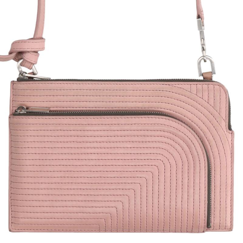 Rick Owens Leather Shoulder Bag Pink Size ONE SIZE