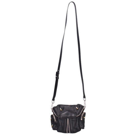 ALEXANDER WANG Leather Shoulder Bag Black Size ONE SIZE