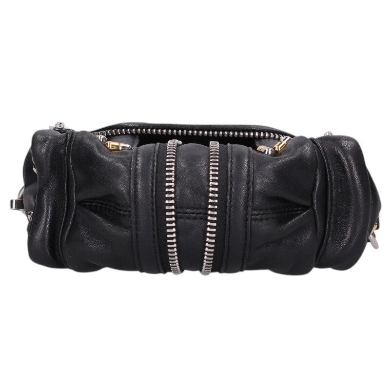 ALEXANDER WANG Leather Shoulder Bag Black Size ONE SIZE
