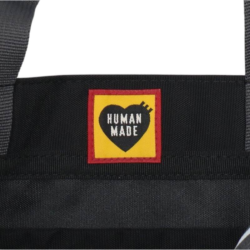 HUMAN MADE Logo Print 2-Way Shoulder Bag Black Size ONE SIZE