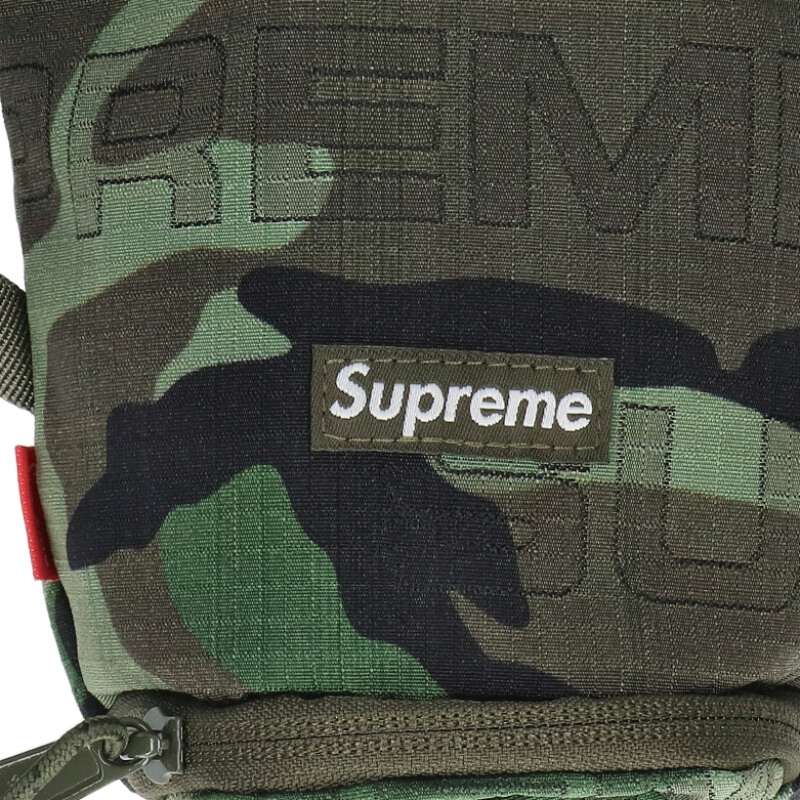 SUPREME 21AW Neck Pouch Box Logo Nylon Green Size ONE SIZE
