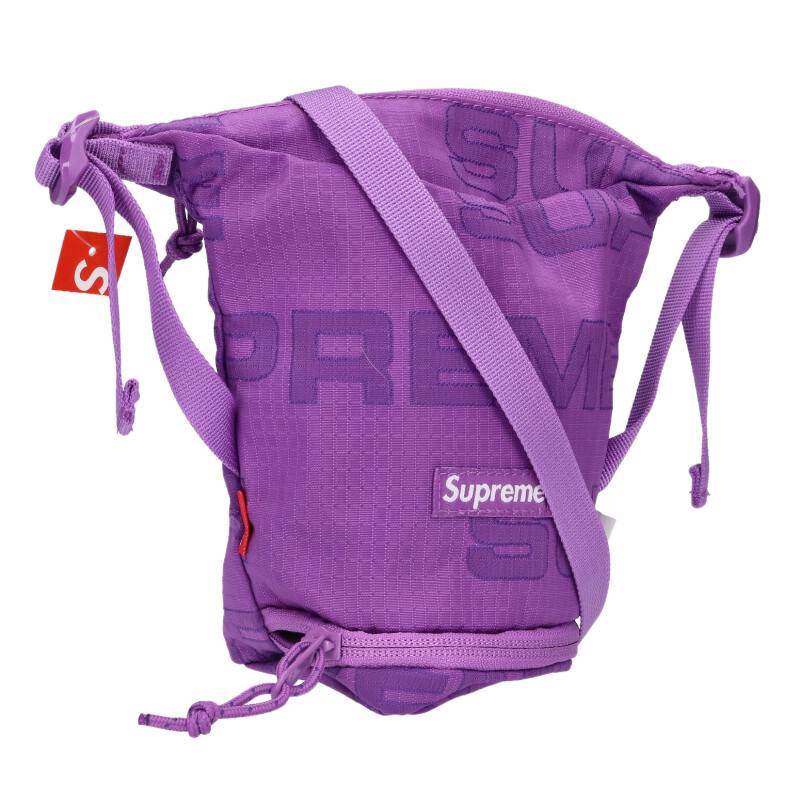 SUPREME 21AW Box Logo Nylon Neck Pouch Size ONE SIZE Purple