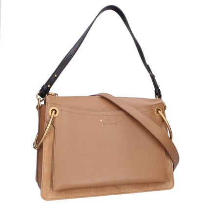 Chloe Roy 2-Way Leather Shoulder Bag Beige Size ONE SIZE