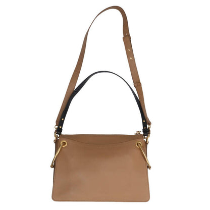 Chloe Roy 2-Way Leather Shoulder Bag Beige Size ONE SIZE