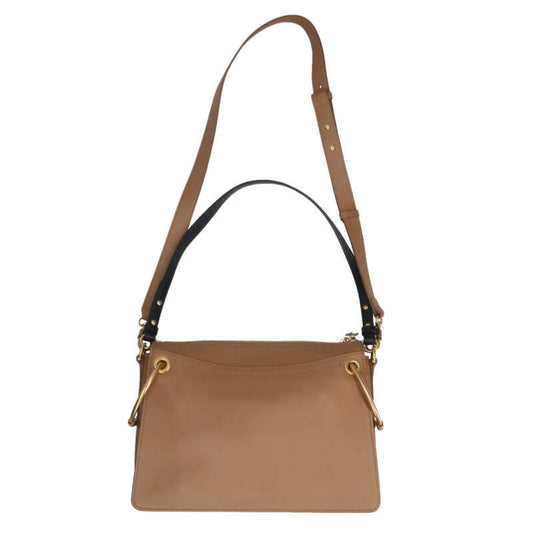Chloe Roy 2-Way Leather Shoulder Bag Beige Size ONE SIZE