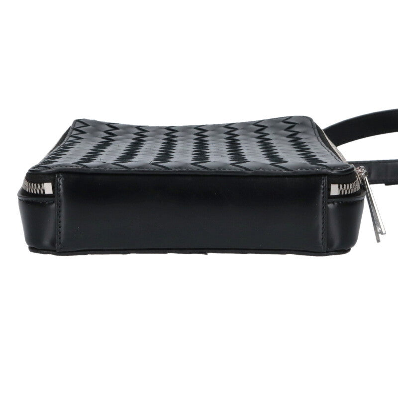 BOTTEGA VENETA Intrecciato Leather Shoulder Size ONE Black