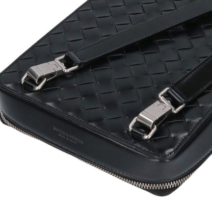 BOTTEGA VENETA Intrecciato Leather Shoulder Size ONE Black
