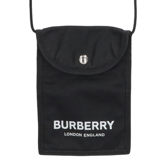 Burberry Logo Print Nylon Shoulder Bag Black Size ONE SIZE
