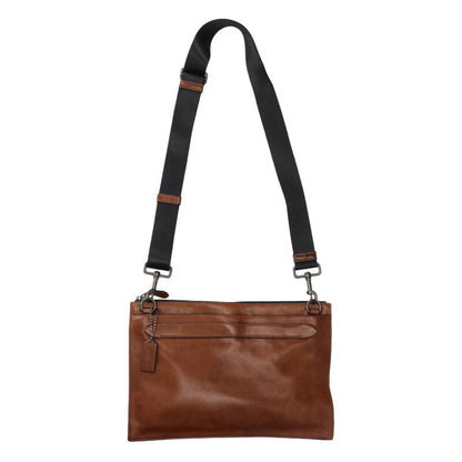 COACH Leather Shoulder Bag Brown Size ONE SIZE