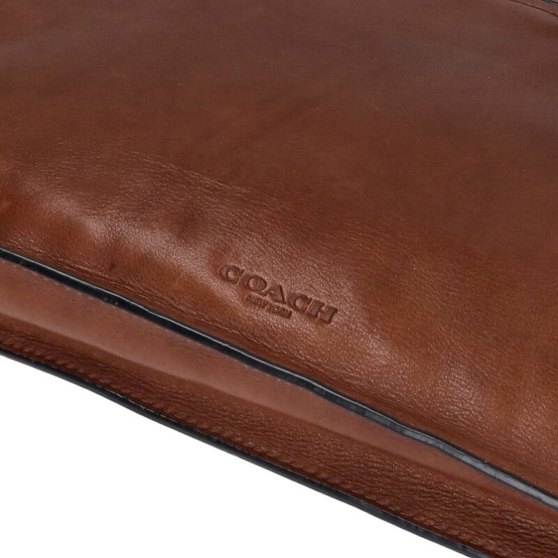 COACH Leather Shoulder Bag Brown Size ONE SIZE