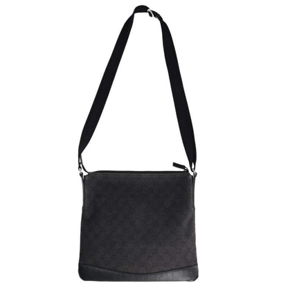 GUCCI 509635 GG Supreme Denim Shoulder Bag Black