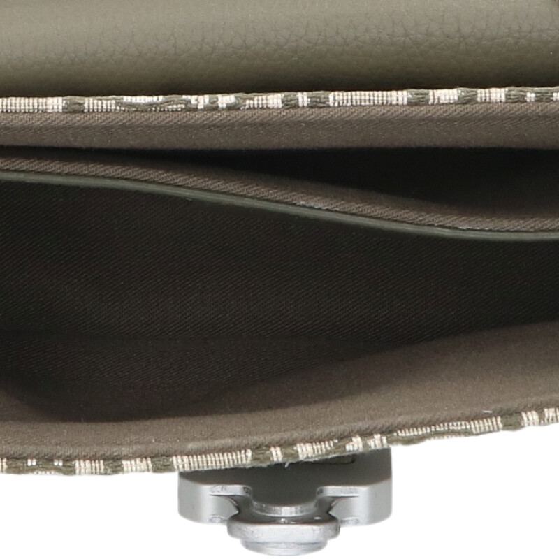 DIOR Oblique Saddle Shoulder Bag Khaki Size ONE SIZE