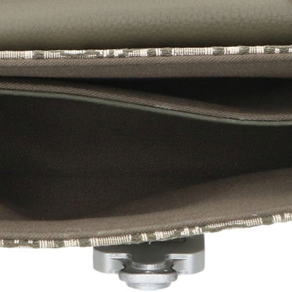 DIOR Oblique Saddle Shoulder Bag Khaki Size ONE SIZE