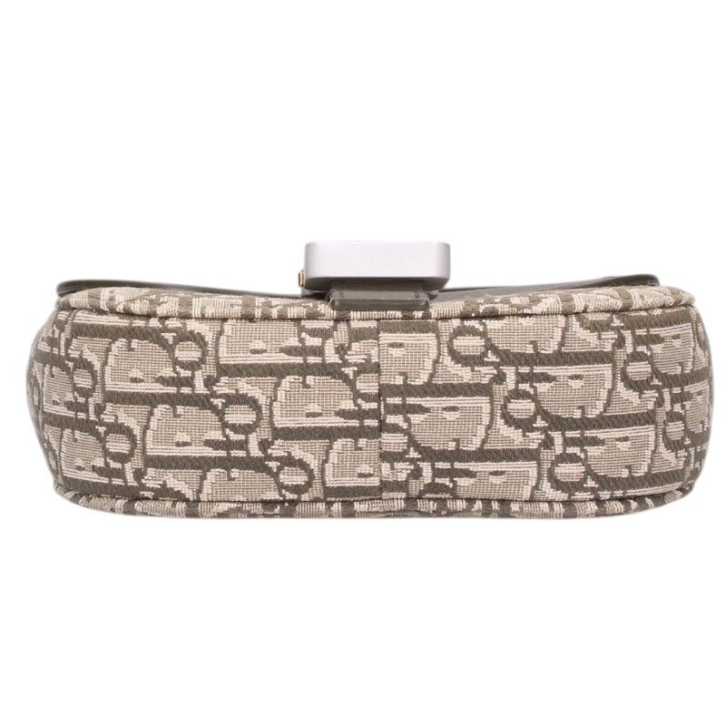 DIOR Oblique Saddle Shoulder Bag Khaki Size ONE SIZE