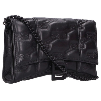 BALENCIAGA HOURGLASS BB Embossed Chain Wallet Size ONE SIZE