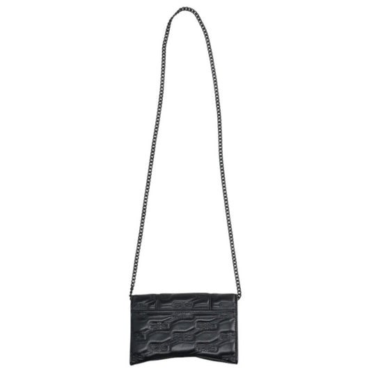 BALENCIAGA HOURGLASS BB Embossed Chain Wallet Size ONE SIZE